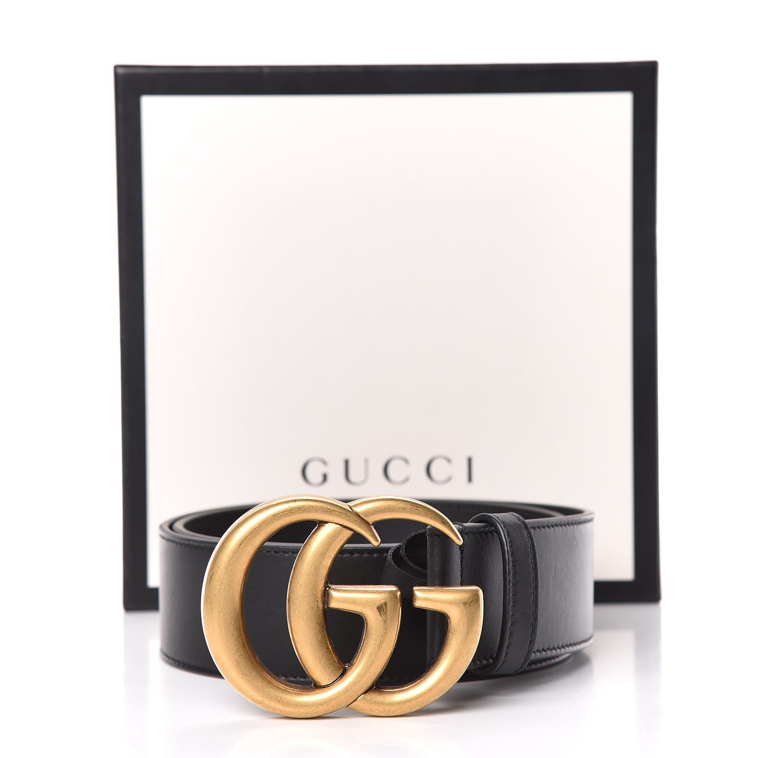 Gucci Calfskin Double G 40mm Belt 75 30 Black 7 of 7
