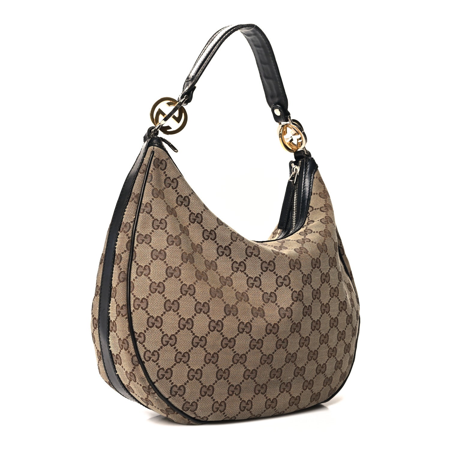Gucci Monogram Medium GG Twins Hobo Black 3 of 12