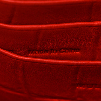 Mulberry Nappa Crocodile Embossed Mini Lily Flap Red 8 of 10