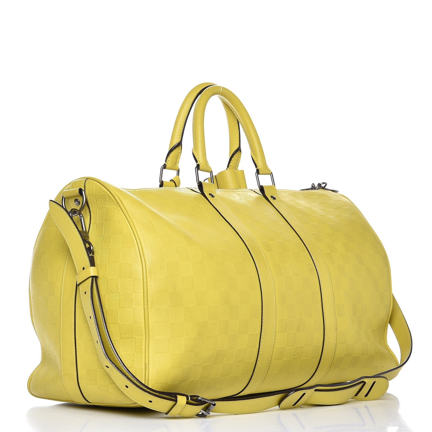 Louis Vuitton Damier Infini Keepall Bandouliere 45 Vert Acide 4 of 32