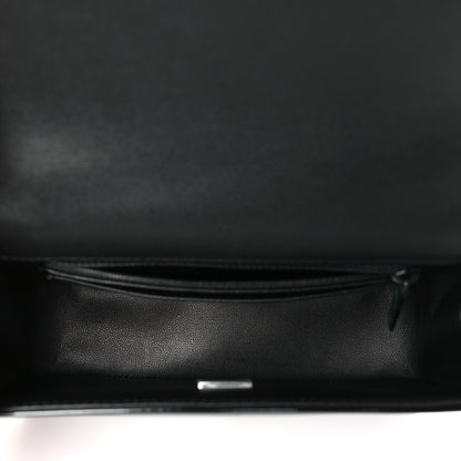 Chanel Patent Calfskin Small Camellia Flap Black 5 of 9