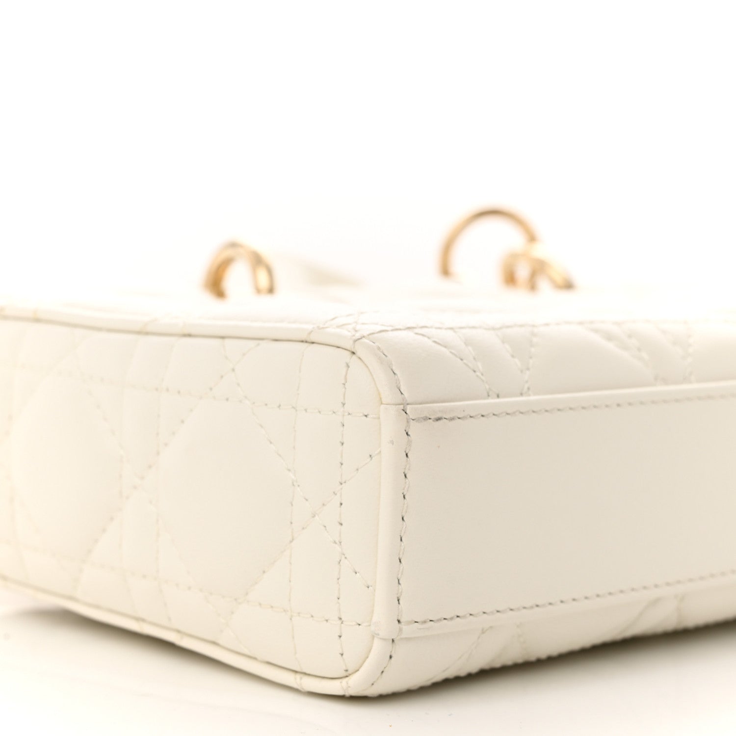 Christian Dior Lambskin Cannage Medium Lady D-Joy White 9 of 11