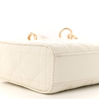 Christian Dior Lambskin Cannage Medium Lady D-Joy White 9 of 11