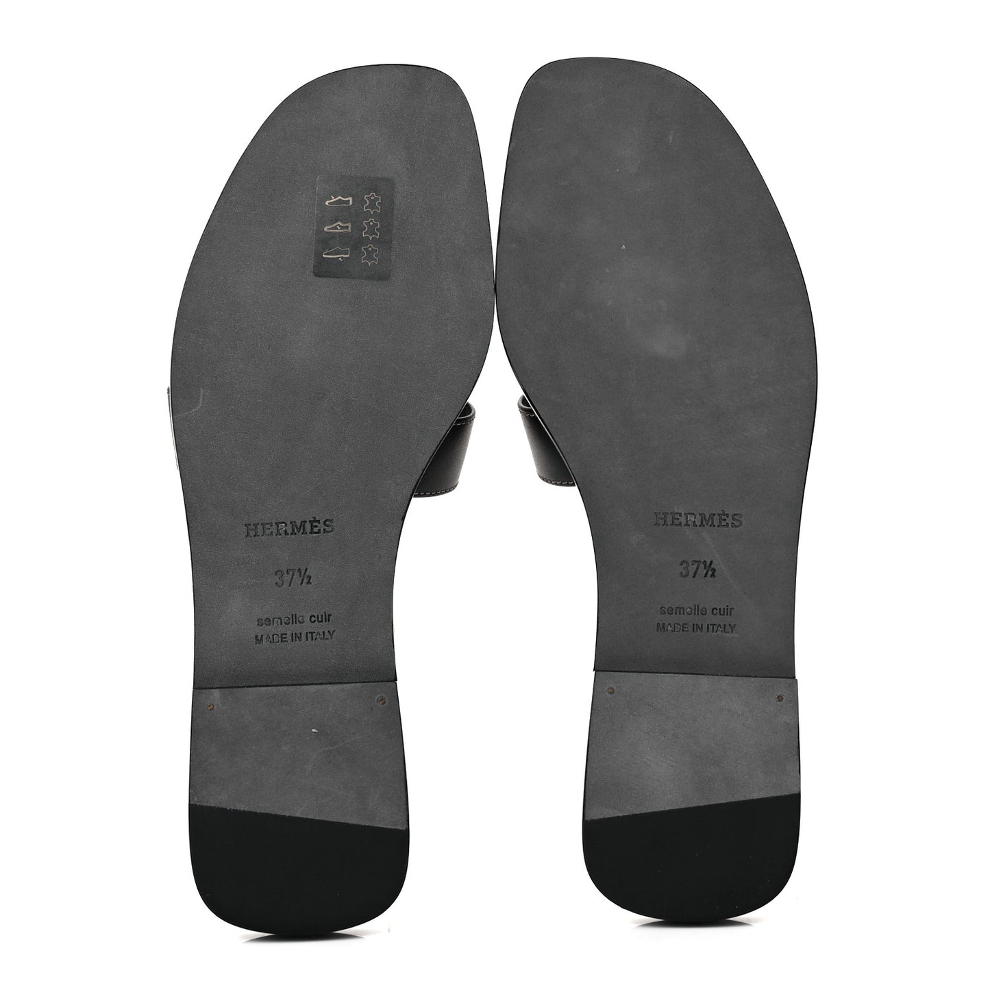 Box Calfskin Oran Sandals 37.5 Black