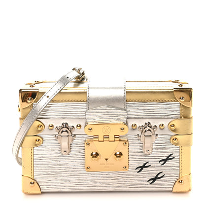 Louis Vuitton Metallic Epi Petite Malle Silver 1 of 9