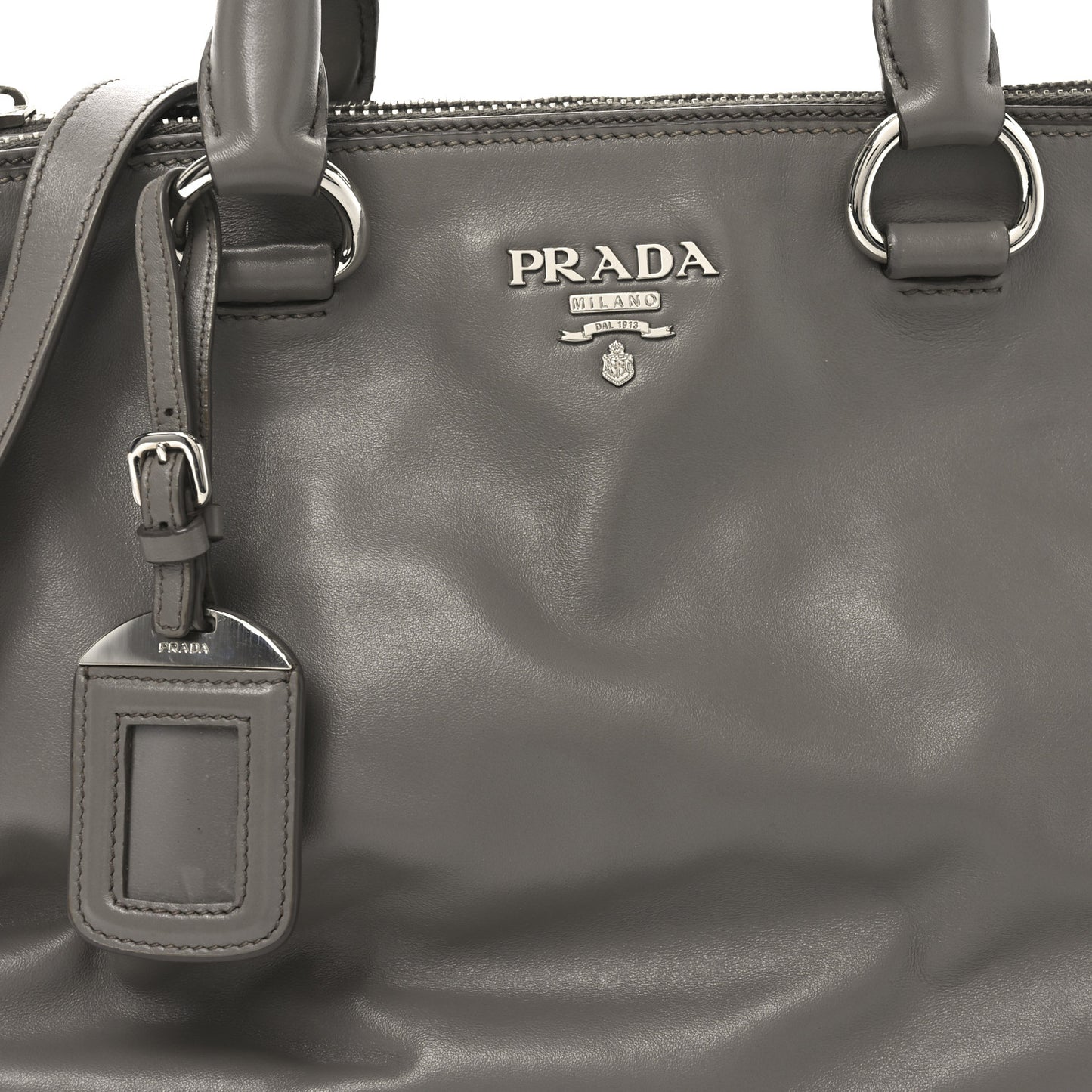 Soft Calf Double Zip Shoulder Bag Argilla