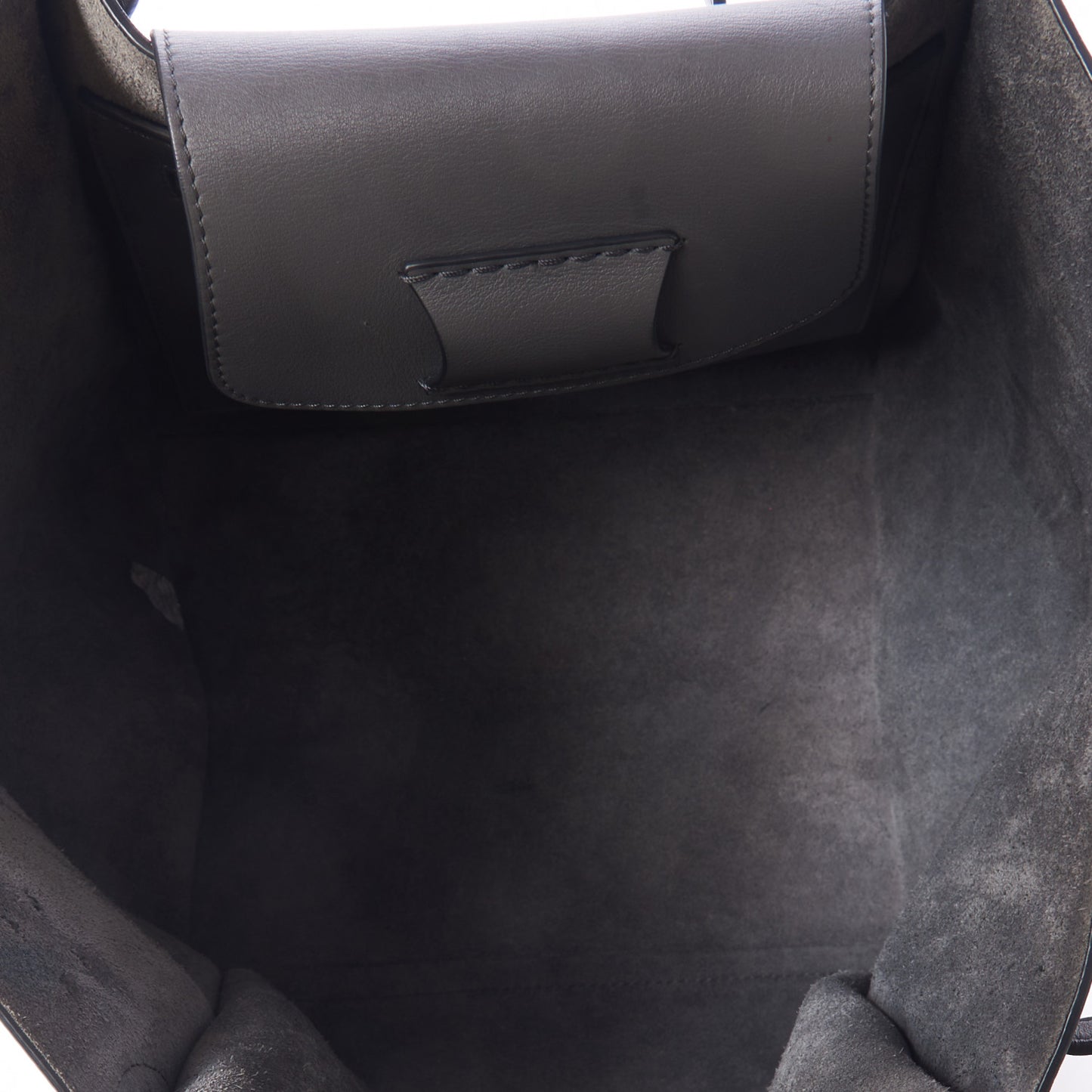 Supple Grained Calfskin Small Big Bag Grey