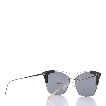 Prada Cat Eye Sunglasses SPR 21U Black 4 of 8