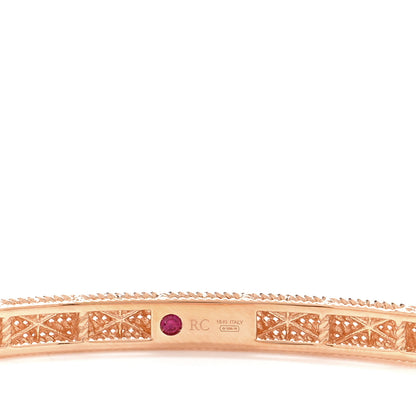 Roberto Coin 18K Rose Gold Symphony Barocco Oval Bangle Bracelet 3 of 3