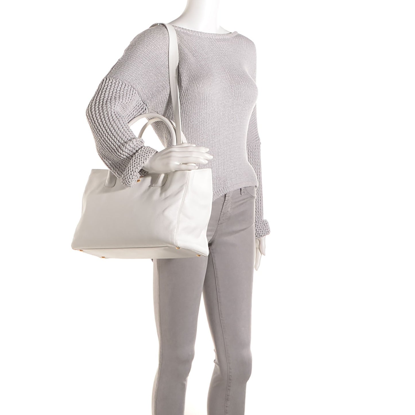 Caviar Cerf Executive Shopper Tote White