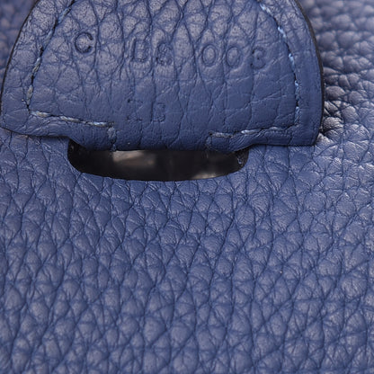 Hermes Taurillon Clemence Evelyne III PM Bleu Brighton 6 of 13