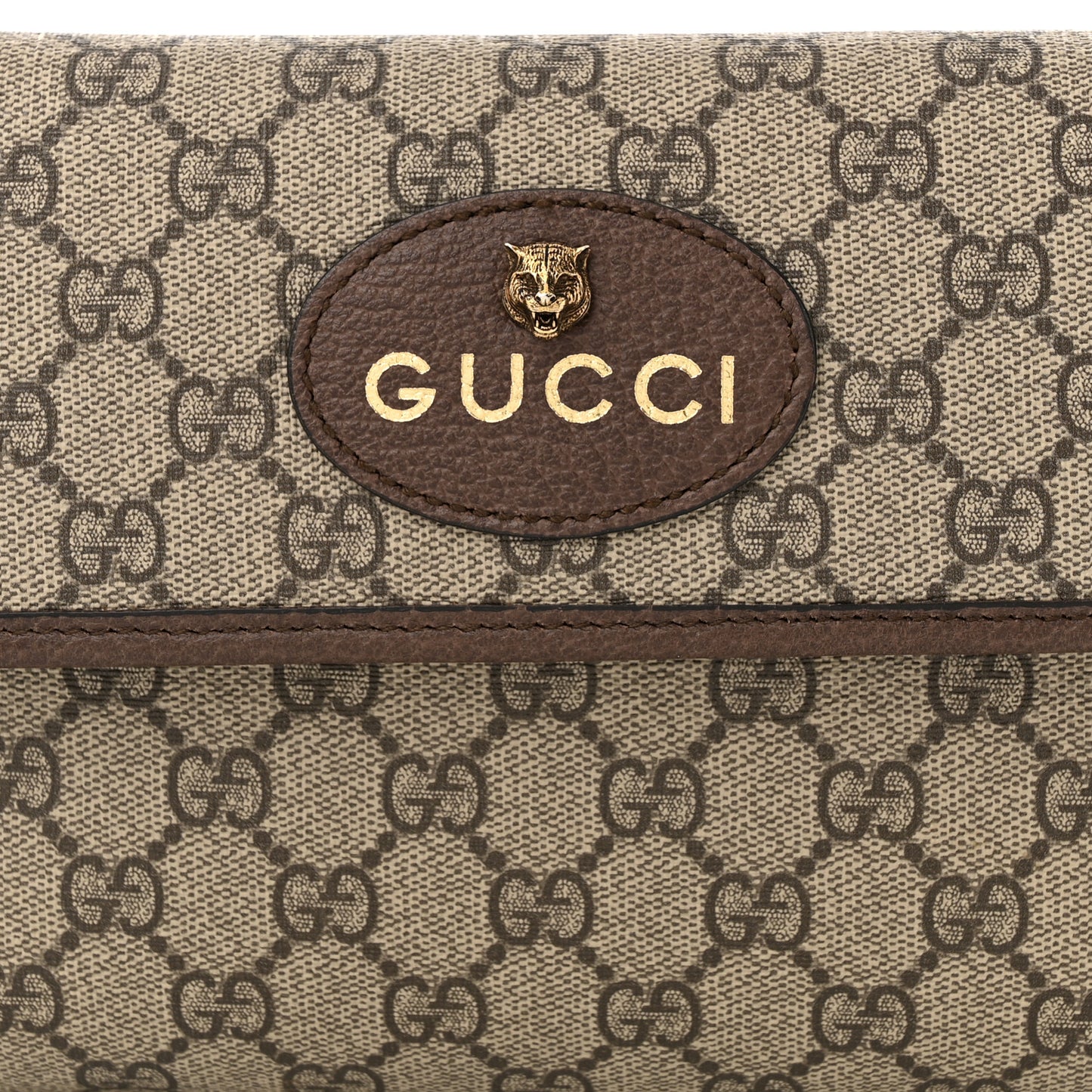 GG Supreme Monogram Neo Vintage Web Belt Bag Brown