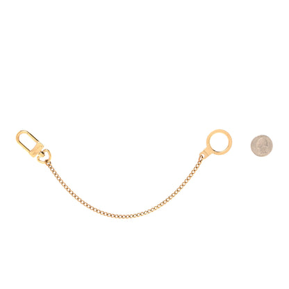 Louis Vuitton Metal Pochette Extender Key Ring Chain Gold 2 of 4