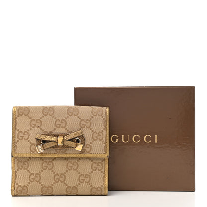 Gucci Monogram Princy Compact French Flap Wallet Gold 12 of 12