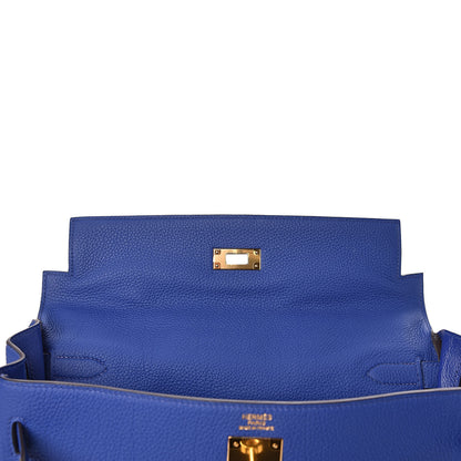 Hermes Togo Kelly Retourne 32 Bleu Electrique 29 of 33