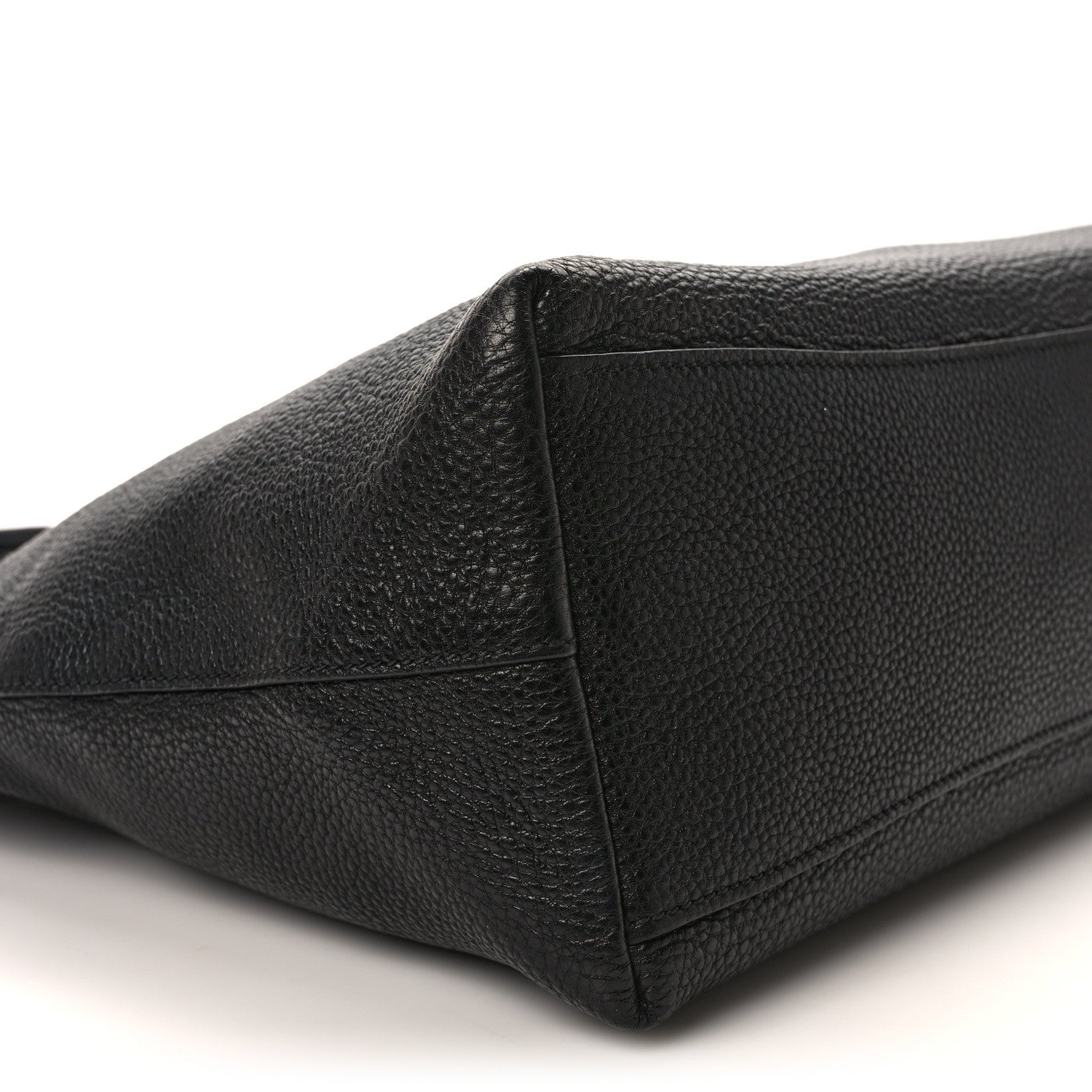 Prada Vitello Daino Embossed Logo Tote Black 8 of 16