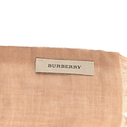 Burberry Modal Silk Cashmere Mega Check Lightweight Scarf Camel 4 of 4