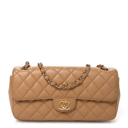 Chanel Caviar Quilted East West Flap Beige 1 of 10