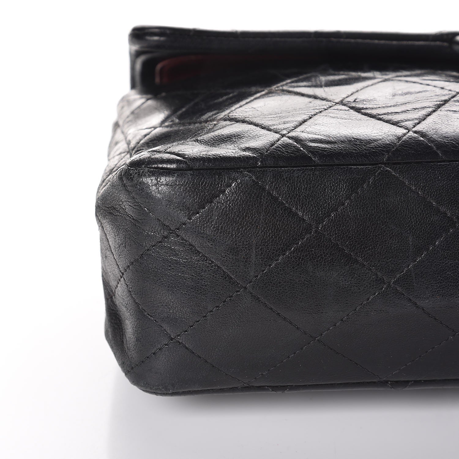 Chanel Lambskin Quilted Medium Double Flap Black 10 of 13