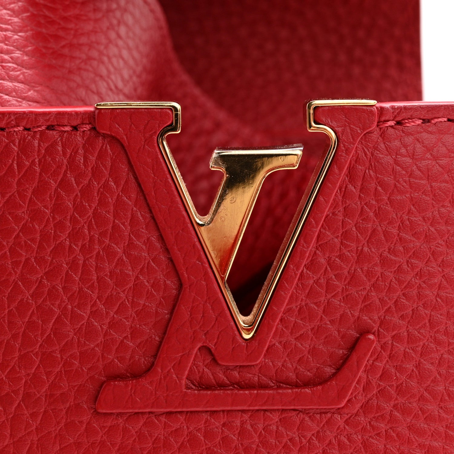 Louis Vuitton Taurillon Mini Capucines Scarlet 10 of 11