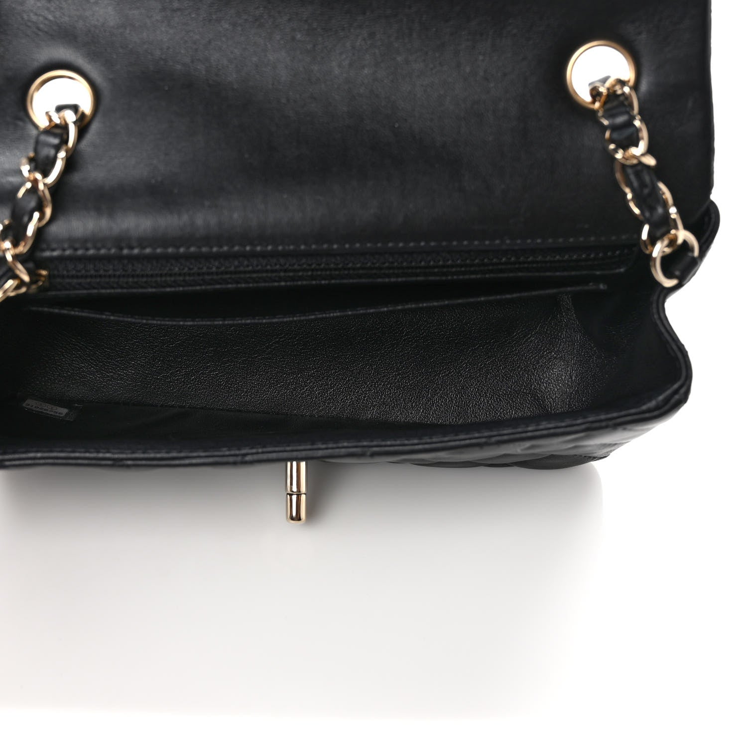 Chanel Lambskin Quilted Mini Rectangular Flap Black 5 of 11