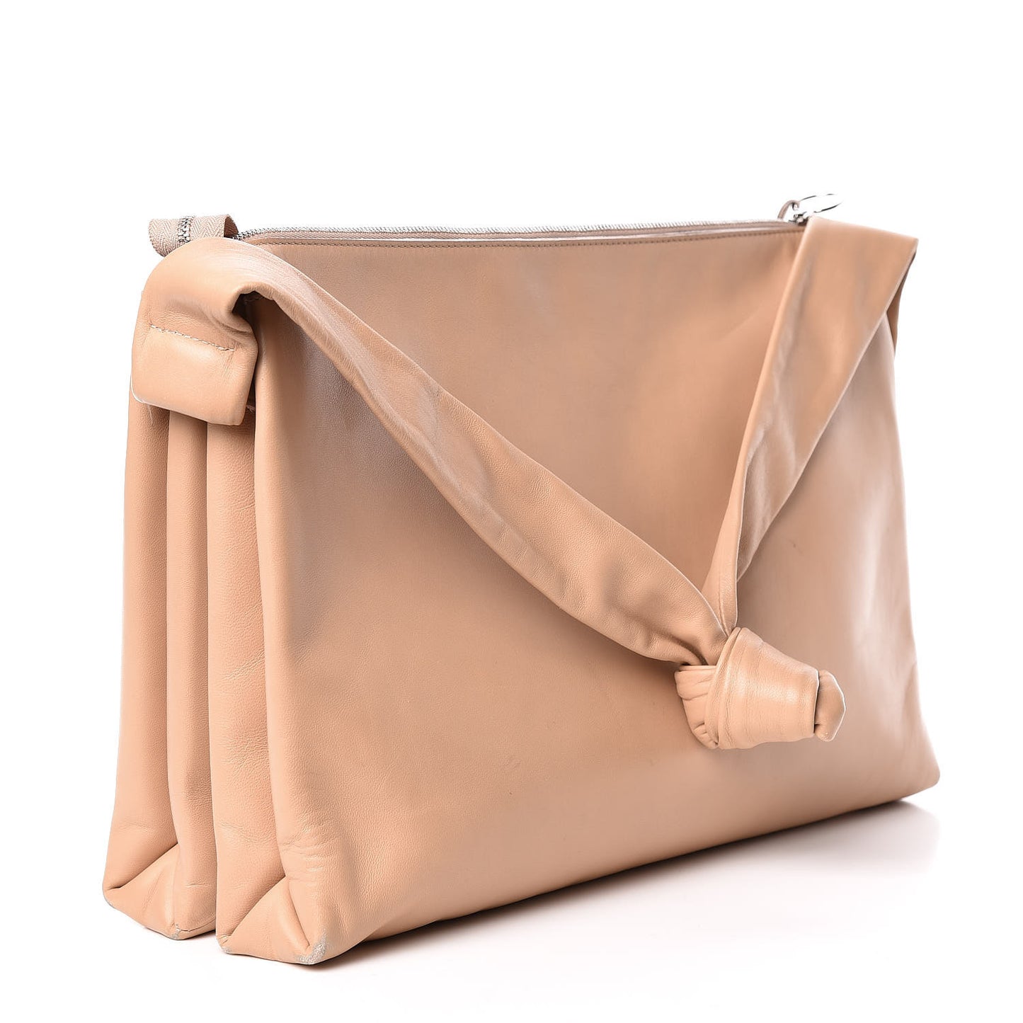 Lambskin Medium Knotted Bag Nude