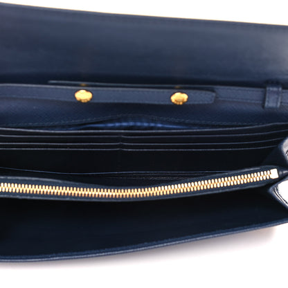 Prada Saffiano Metal Oro Chain Wallet Baltico 5 of 9