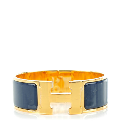 Hermes Enamel Wide Clic Clac H Bracelet PM Indigo 1 of 5