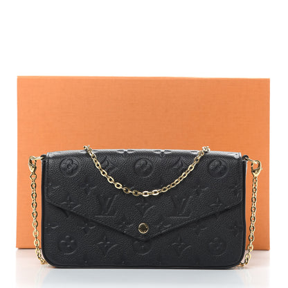 Louis Vuitton Empreinte Pochette Felicie Chain Wallet Black 11 of 11
