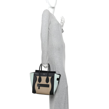 Celine Bullhide Nubuck Micro Tri-Color Luggage Beige Multicolor 2 of 9