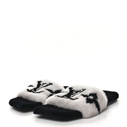 Louis Vuitton Fur Mink Fay Flat Mules 37 Ecru White 3 of 8