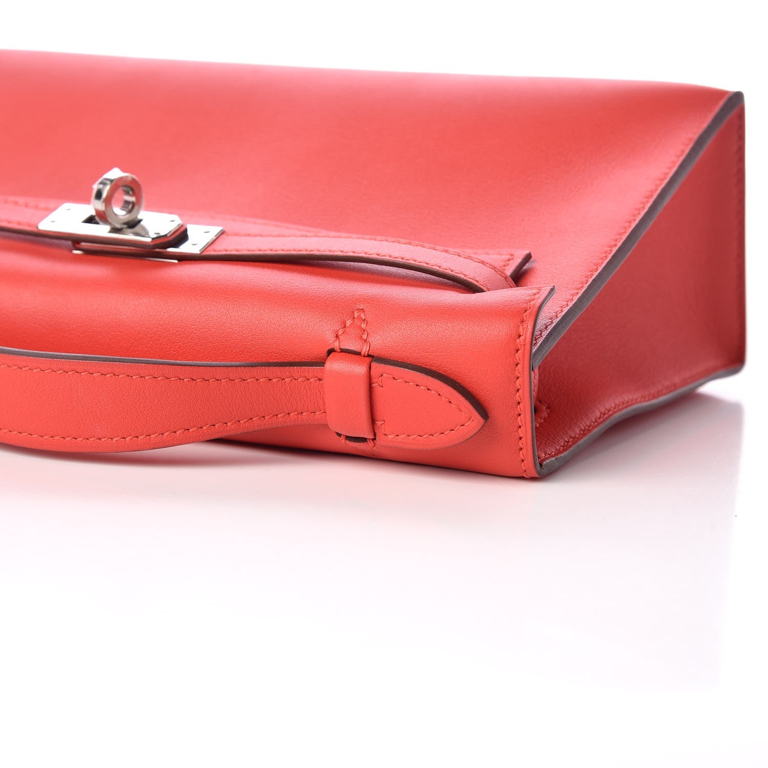 Hermes Swift Kelly Pochette Clutch Rouge Tomate 8 of 26
