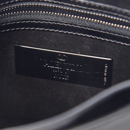Valentino Garavani Craquele Calfskin Guitar Strap Rockstud Rolling Shoulder Flap Messenger Bag Black 22 of 25