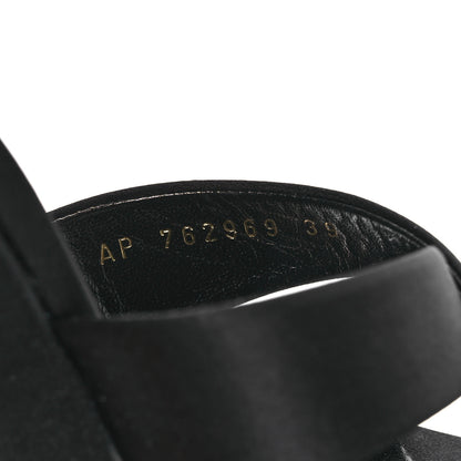 Saint Laurent Crepe Satin Biance 85 Platform Sandals 39 Black 10 of 11