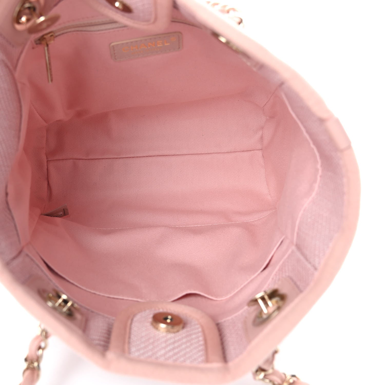 Chanel Mixed Fibers Calfskin Mini Deauville Tote Rose Pink 5 of 10