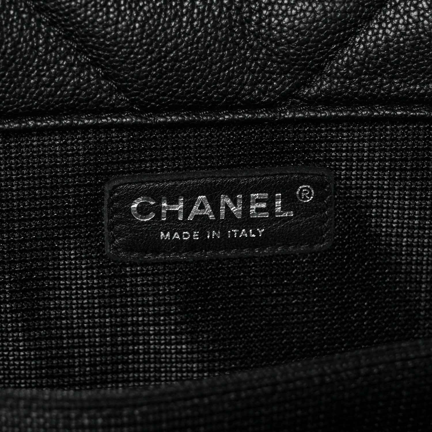 Chanel Calfskin Chevron Quilted XXL Travel Flap Bag Black 5 of 9