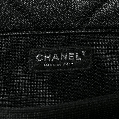 Chanel Calfskin Chevron Quilted XXL Travel Flap Bag Black 5 of 9