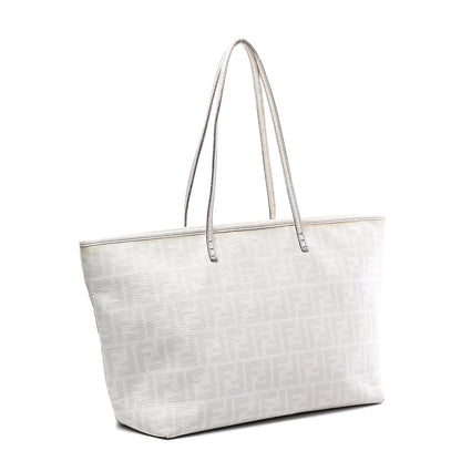 Fendi Zucca Spalmati Medium Roll Tote Bianco 2 of 16