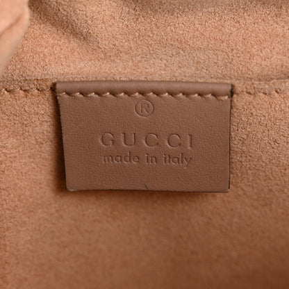 Gucci Calfskin Matelasse Small GG Marmont Chain Shoulder Bag Porcelain Rose 6 of 13