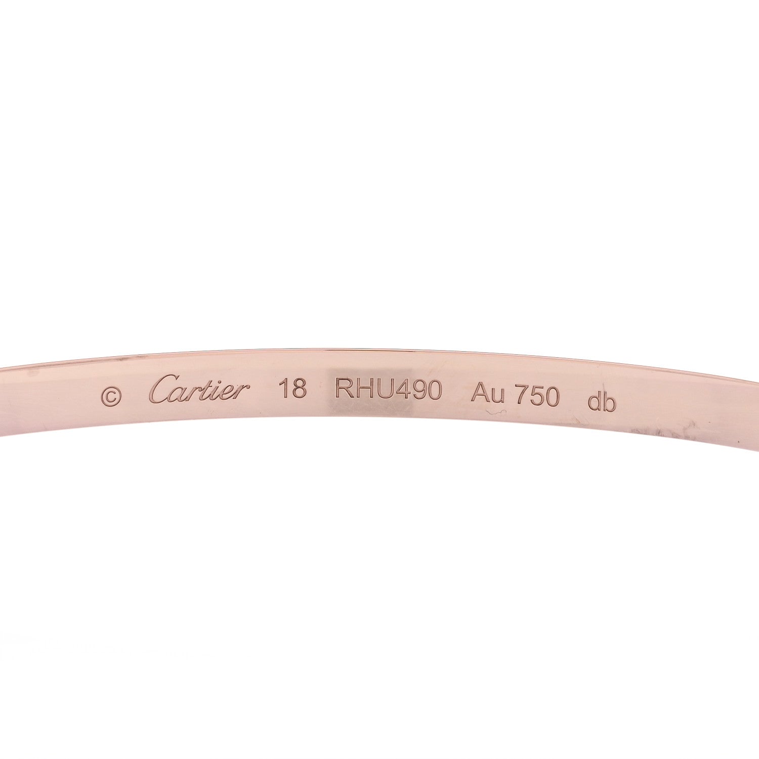 Cartier 18K Pink Gold Small LOVE Bracelet 18 3 of 8