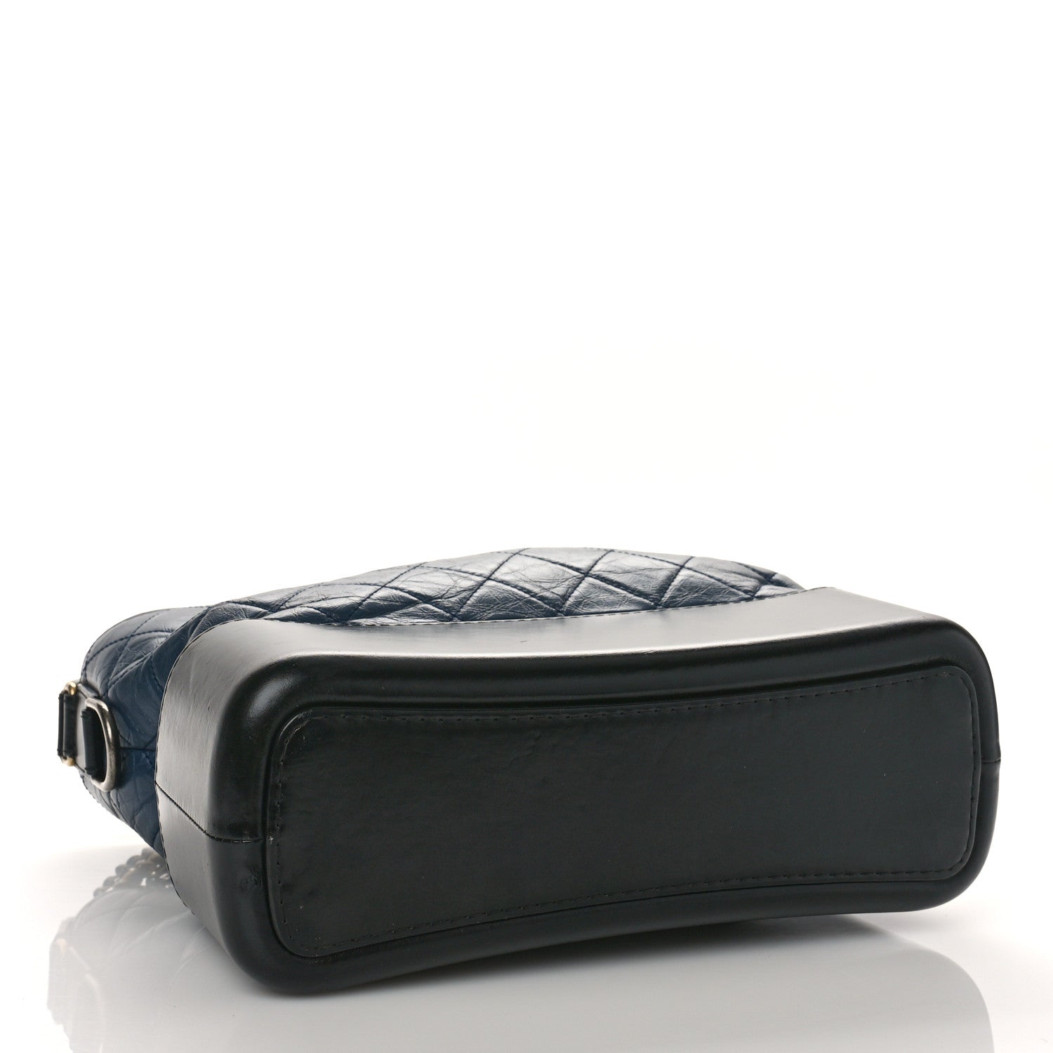 Chanel Aged Calfskin Quilted Medium Gabrielle Hobo Navy Black 4 of 12