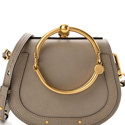 Chloe Calfskin Suede Small Nile Bracelet Bag Motty Grey 7 of 9