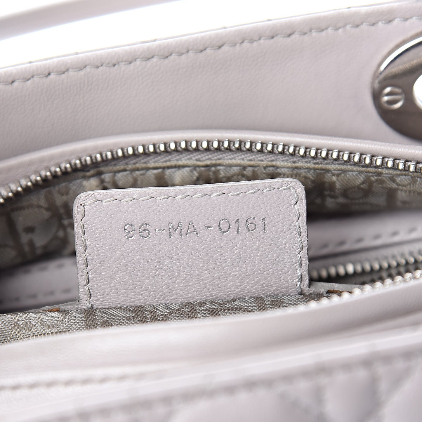 Lambskin Cannage Medium Lady Dior Grey