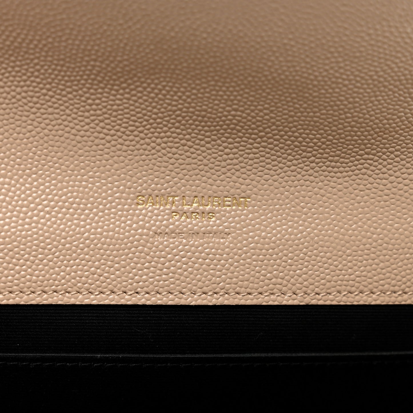 Grain De Poudre Matelasse Chevron Monogram Envelope Clutch Dark Beige