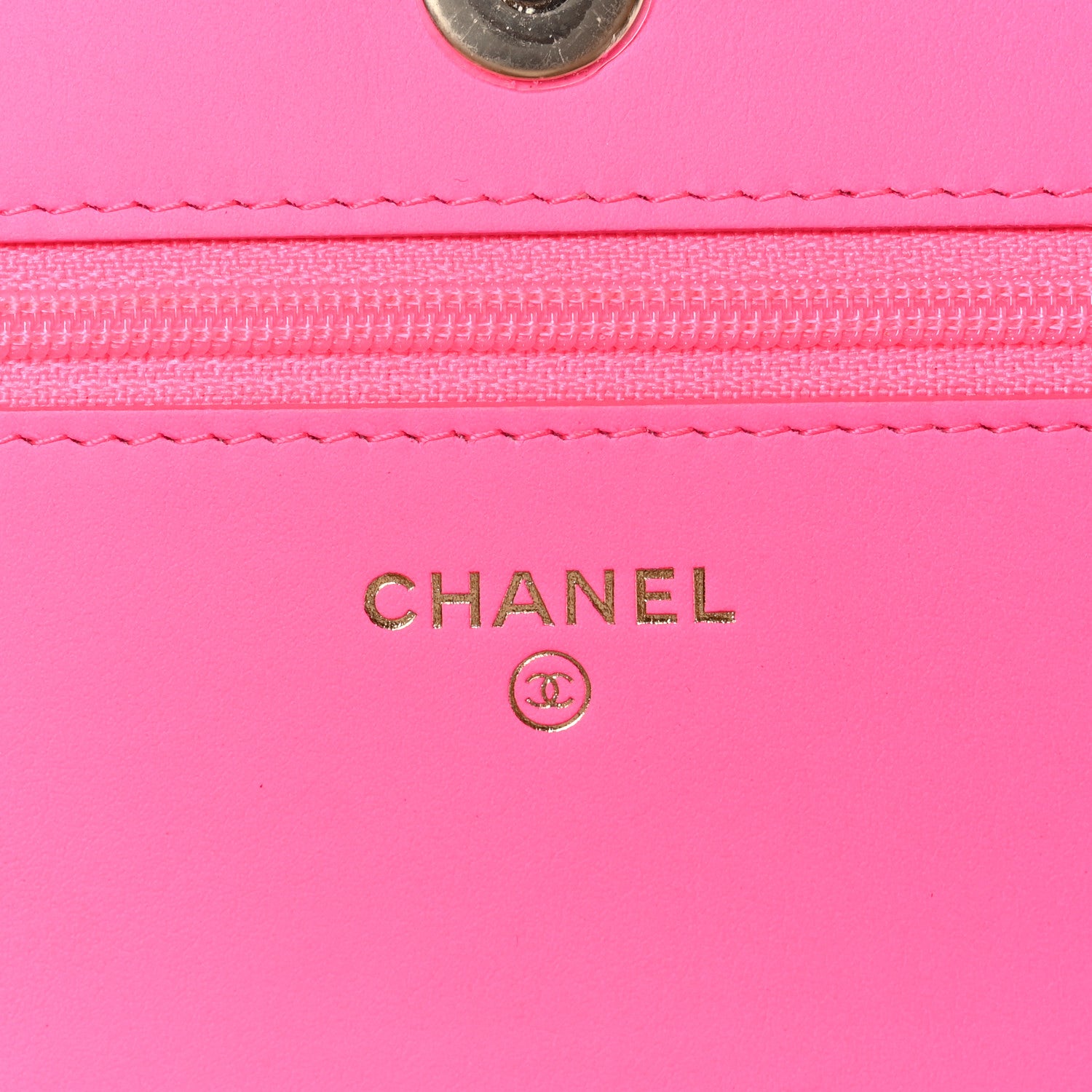 Chanel Patent Chevron Quilted Boy Wallet On Chain WOC Rose Pink 6 of 13