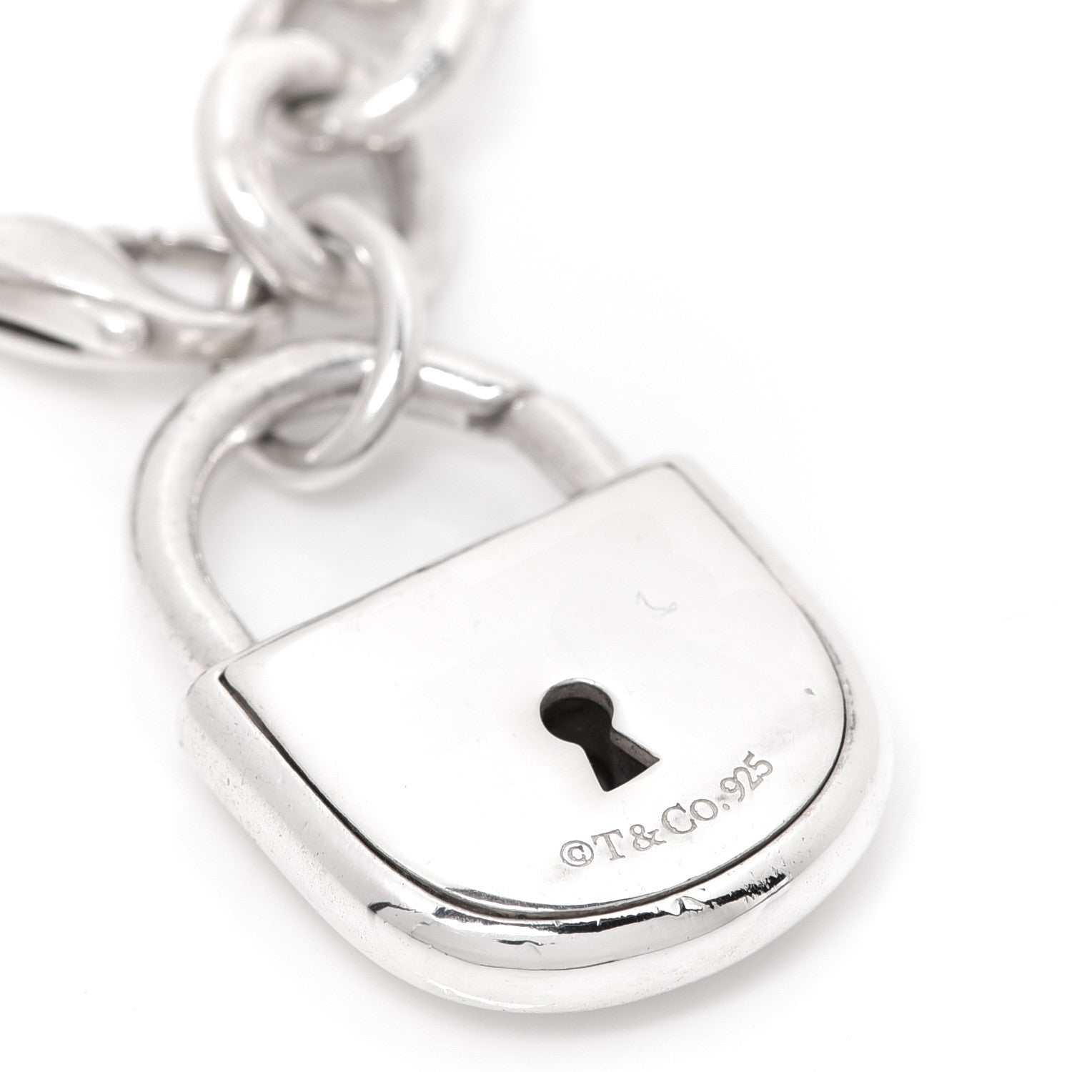 Tiffany Sterling Silver Lock Charm Bracelet 5 of 5