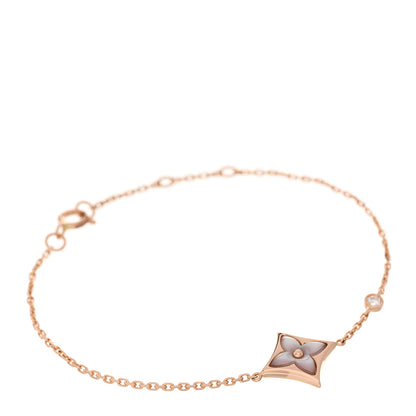 Louis Vuitton 18K Pink Gold Diamond Pink Mother of Pearl Color Blossom BB Star Bracelet 1 of 4