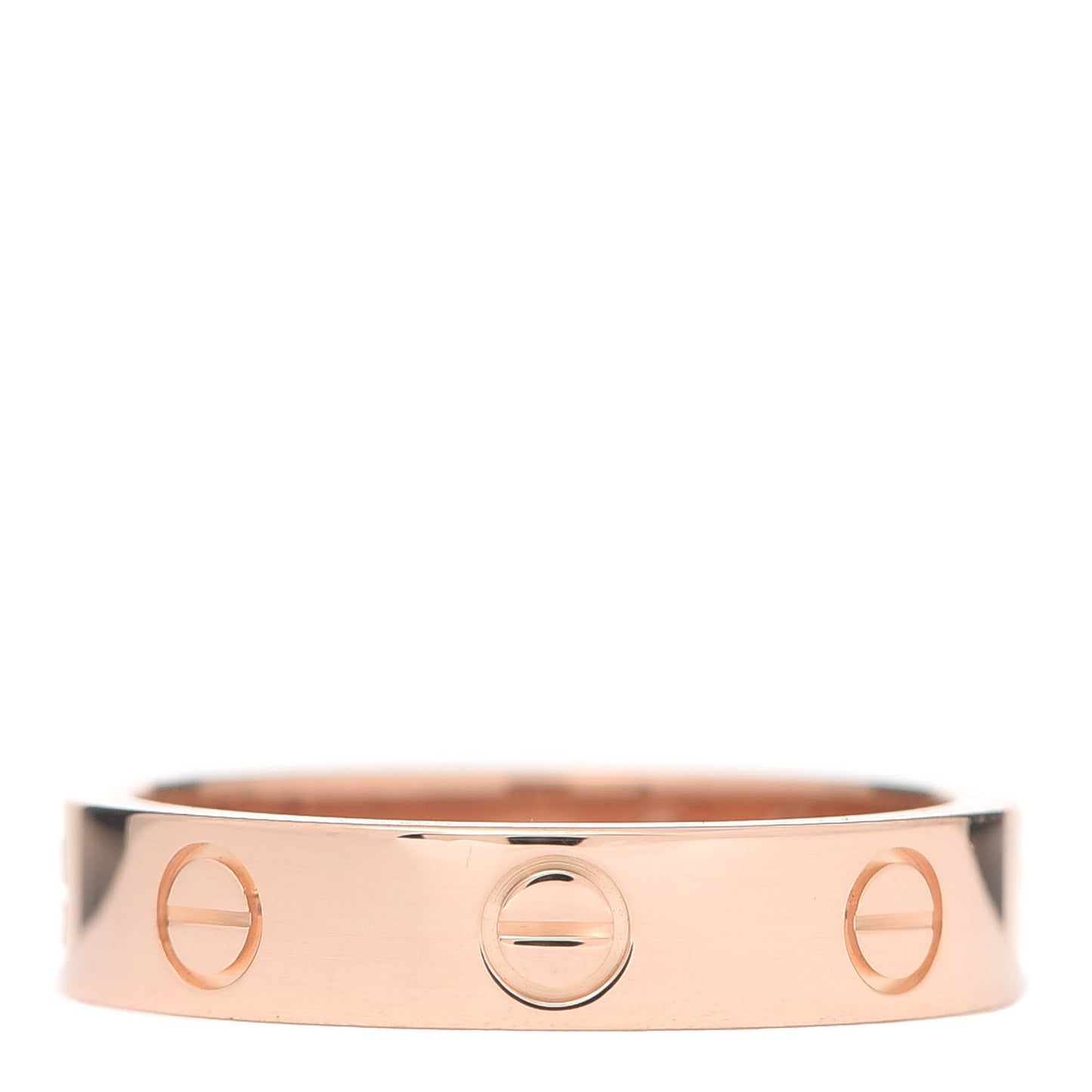 18K Pink Gold Diamond 4mm LOVE Wedding Band Ring 51 5.75