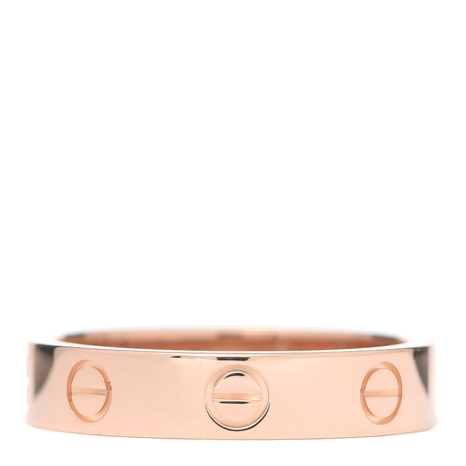 Cartier 18K Pink Gold Diamond 4mm LOVE Wedding Band Ring 51 5.75 3 of 4