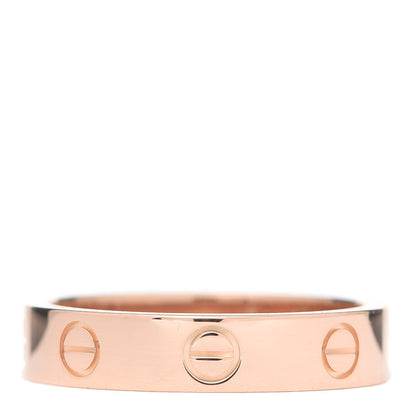 Cartier 18K Pink Gold Diamond 4mm LOVE Wedding Band Ring 51 5.75 3 of 4
